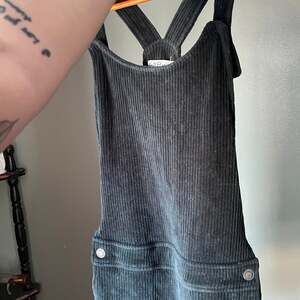 Wallflower Black Corduroy Overall Skirt Dress